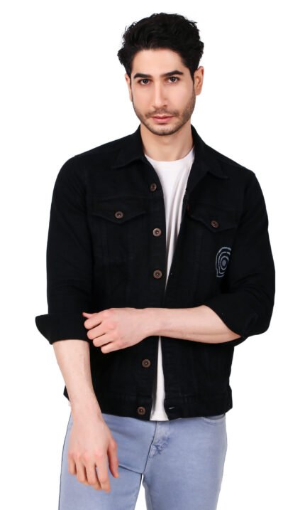 Mens Black Denim Jacket