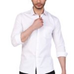 Mens White Cotton Shirt