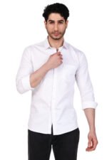 Mens White Cotton Shirt