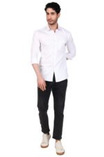 Dor Men's Solid Shirt-White - Image 2