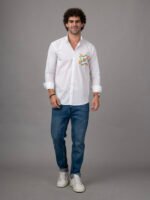 Dor Casual hand painted shirt-fighter jet contour - Image 2