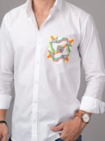 Dor Casual hand painted shirt-fighter jet contour - Image 3