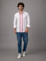 Dor Casual hand painted shirt-Vertical stripe - Image 5