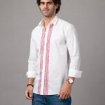 Dor Casual hand painted shirt-Vertical stripe