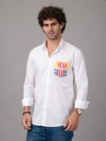 hand painted lotus shirt