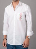 Dor Casual hand embroidered shirt-line and leaf - Image 3