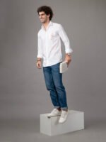 Dor Casual hand embroidered shirt-line and leaf - Image 4