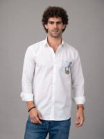 hand painted peacock shirt