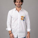 Dor Casual hand painted shirt-Layered fish