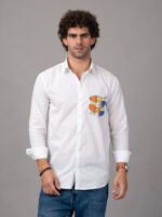 hand painted layered fish shirt