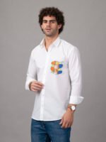 Dor Casual hand painted shirt-Layered fish - Image 2