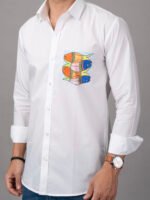 Dor Casual hand painted shirt-Layered fish - Image 3