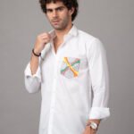 Dor Casual hand painted shirt-Concentric line