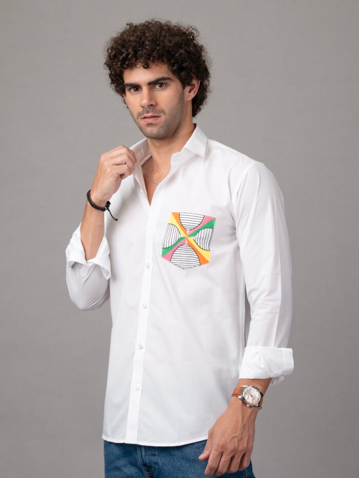 Hand Painted Concentric Line Shirt