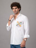 Hand Painted Shirt Concentric Line Art