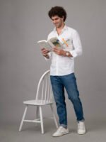 Dor Casual hand painted shirt-Concentric line - Image 2