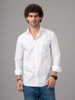 Dor Casual hand embroidered shirt-Leaf - Image 2