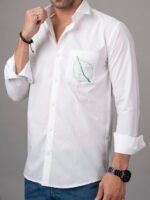 Dor Casual hand embroidered shirt-Leaf - Image 6