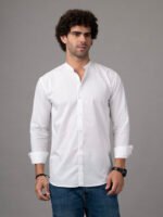 dor casual men’s solid shirt, pure cotton shirt men, mandarin collar shirt, casual men’s cotton shirt, dortrends men’s shirt
