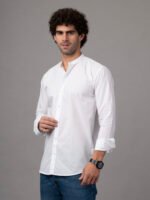 Dor , Dor dortrends Men’s Cotton Shirt, Solid Cotton Shirt, Mandarin Collar Shirt, Pure Cotton Men’s Shirt