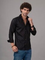 Dor Casual Cotton Shirt-Pure Cotton Slim Fit Shirt with Wooden Button