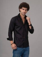 dor casual cotton shirt, pure cotton slim fit shirt, wooden button shirt men, dortrends men’s shirt, slim fit casual shirt