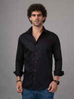 Dor Casual Cotton Shirt-Pure Cotton Slim Fit Shirt with Wooden Button - Image 2