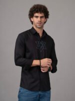 Dor Casual hand embroidered shirt-sacred geometry triangular design - Image 2
