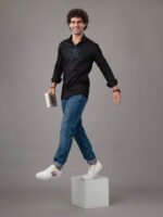 Dor Casual hand embroidered shirt-sacred geometry triangular design - Image 4