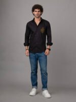 Buddhist Mandala Shirt, Embroidered Shirt, Handcrafted Shirt, Dor Casual Hand Embroidered Shirt