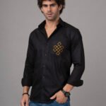 Dor Casual hand embroidered shirt-Buddhist mandala design