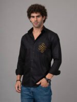 Dor Casual hand embroidered shirt-Buddhist mandala design