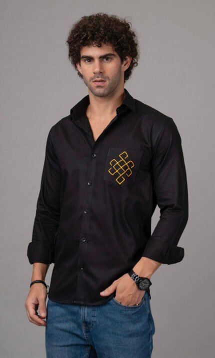 Casual Hand Embroidered Shirt