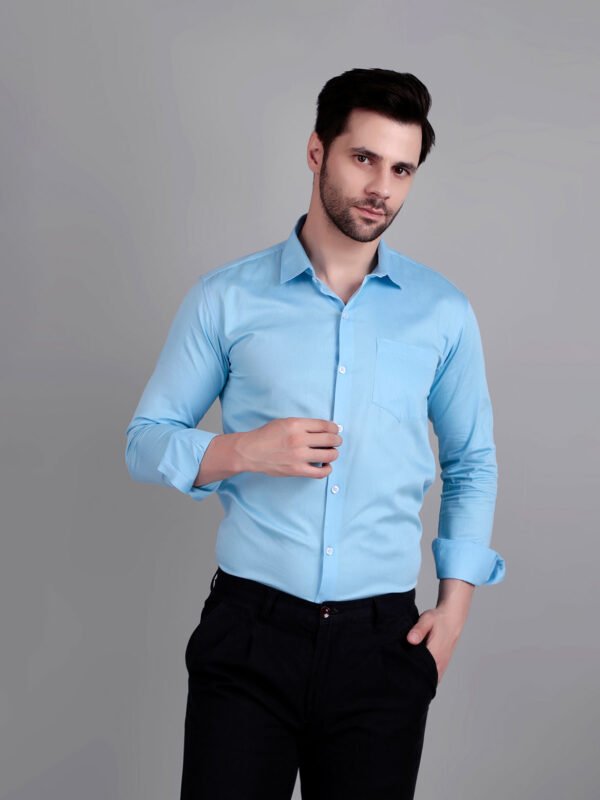 Sky Blue Semi Formal Shirt