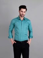 blue formal shirt