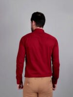 solid maroon formal shirt