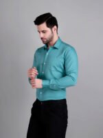 blue formal shirt