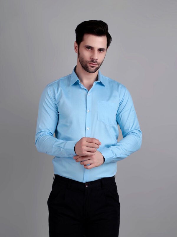 Sky Blue Semi Formal Shirt