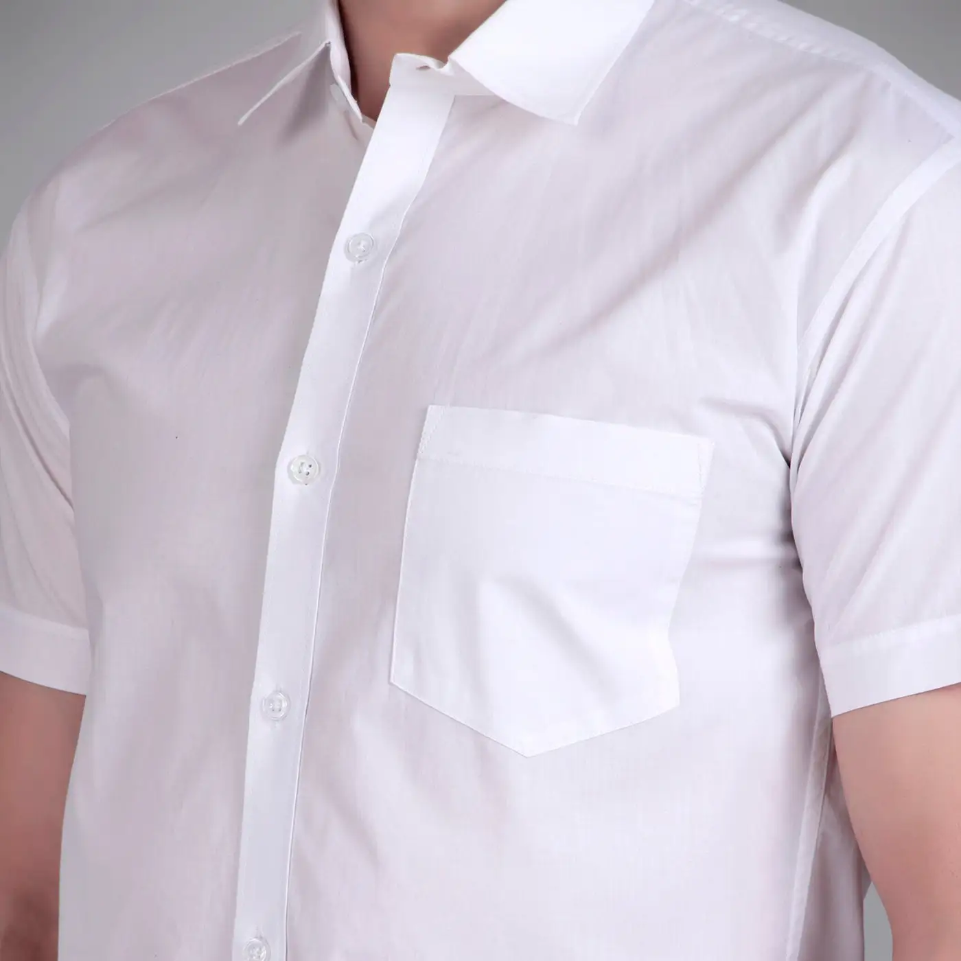 white casual half shirt