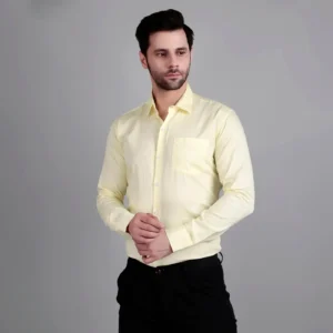 Lemon Yellow Semi Formal Shirt