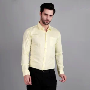 Lemon Yellow Semi Formal Shirt