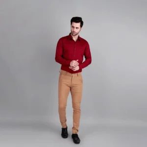 Solid Maroon Formal Shirt for Men  Dor Trends