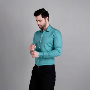 blue formal shirt