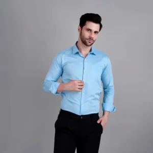 Sky Blue Semi Formal Shirt