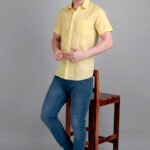 Yellow Casual Half Shirt