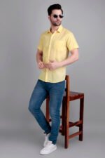 Yellow Casual Half Shirt