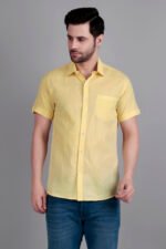 Dor Casual Half Shirt-Yellow - Image 3