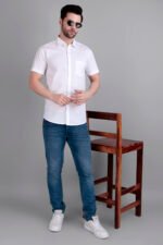 Dor Casual Half Shirt- White - Image 2