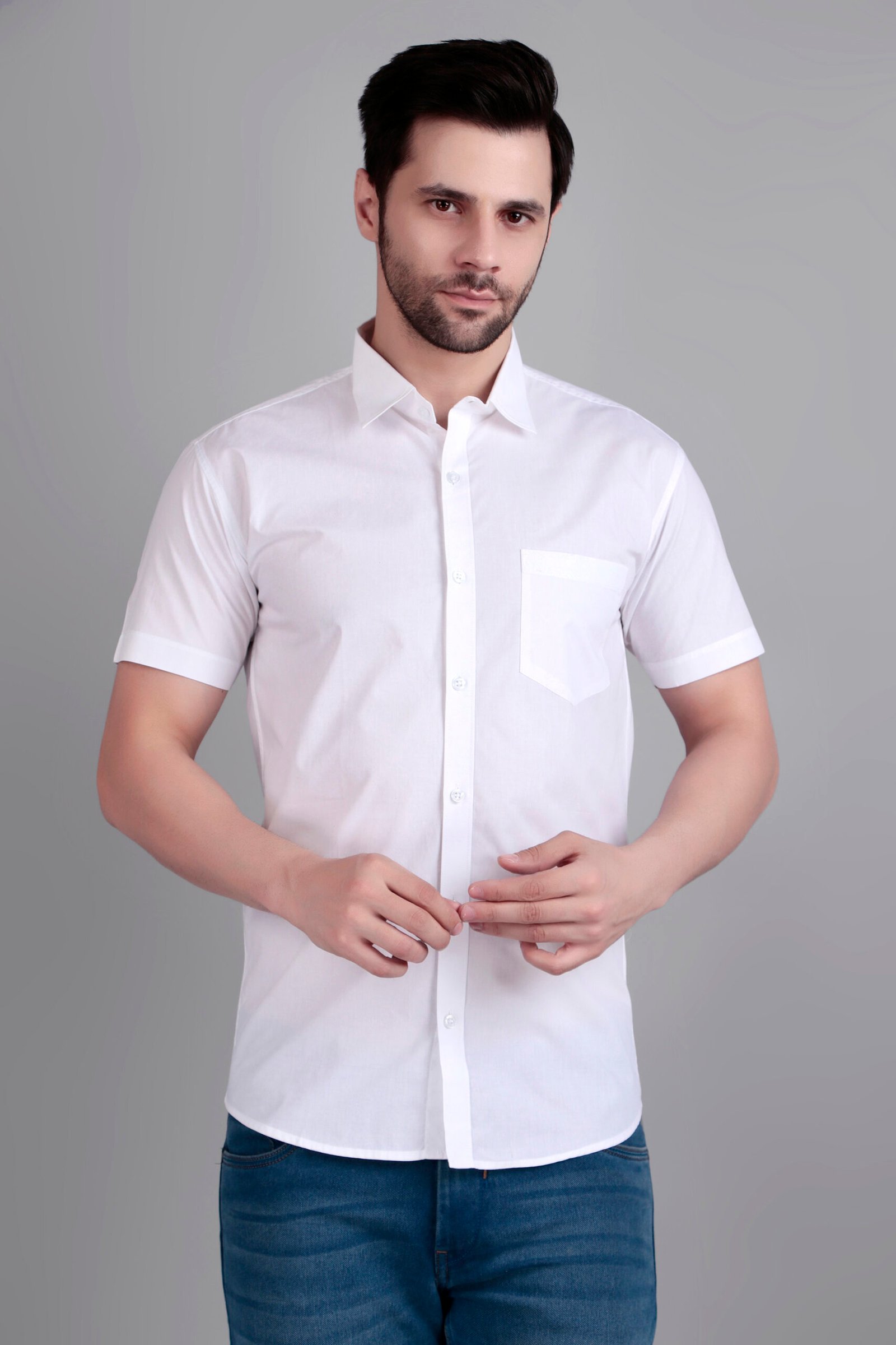 _MG_1635 white casual half shirt