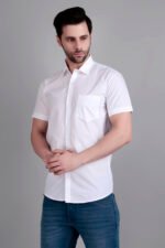 Dor Casual Half Shirt- White - Image 5